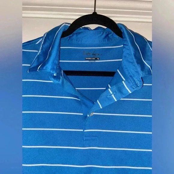 Walter Hagen Hydro-Dry Men’s Large Striped Polo Shirt - Picture 3 of 5